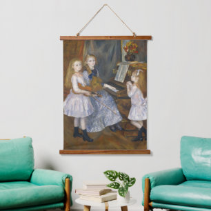 Cottagecore Renoir Muzikale Zusters Vintage Kunst Hangend Wandkleed