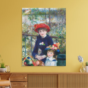 Cottagecore Renoir Zusters Tuin Landschap Canvas Afdruk