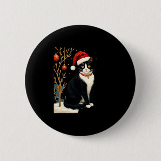 Cottagecore Tuxedo Kat Grappig Kerstmis Aesthetic  Ronde Button 5,7 Cm