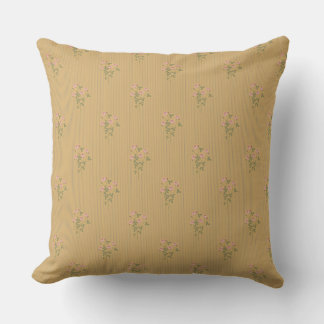 Cottagecore Verticale Streep Vintage Bloemen Kussen