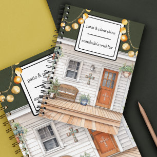 Cottagecore voorportiek met Planten Notitieboek