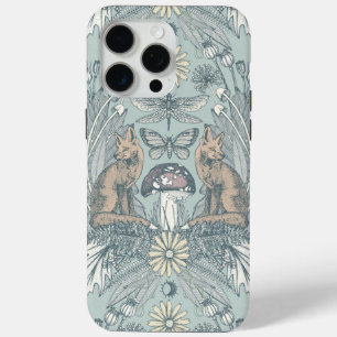 cottagecore vos damast parelmoer iPhone 15 pro max hoesje