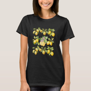 Cottagecore Waterverf Fruit Citrus Citroenen Tuini T-shirt
