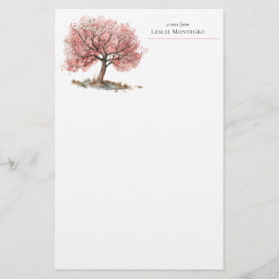 Cottagecore Waterverf Garden Autumn Tree Briefpapier