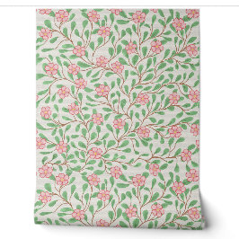 Cottagecore Wilde Bloem Patroon - Mooie Roze Bloem Behang