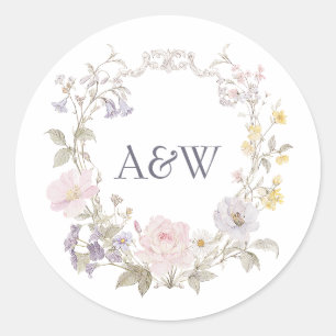 Cottagecore Wilde Bloem Romantische Botanische Mon Ronde Sticker