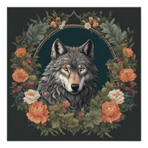 Cottagecore Wolf Perfect Poster