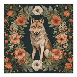 Cottagecore Wolf Perfect Poster