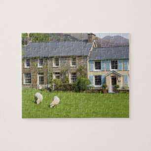 Cottages, Beddgelert, Gwynedd, Wales Legpuzzel