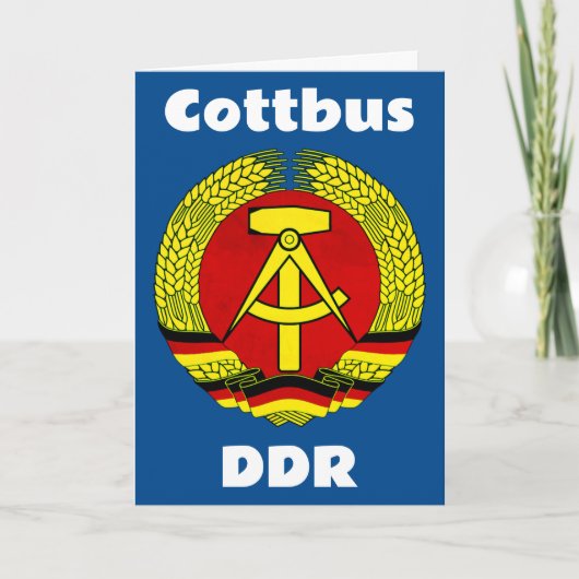 Cottbus, DDR - Deutsche Demokratische Republiek Bedankkaart (Voorkant)