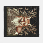 Cottcore Fox Fleece Deken (Voorkant (Horizontaal))