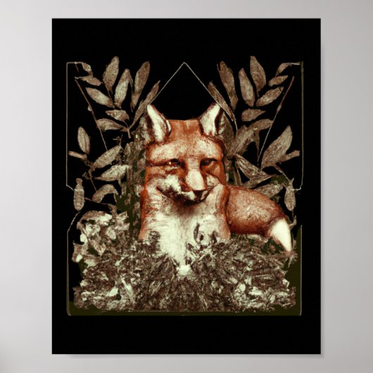 Cottcore Fox  Poster (Voorkant)