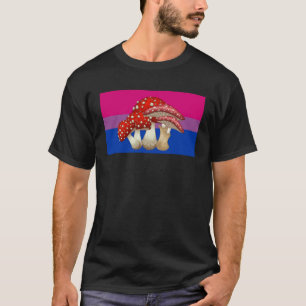 Cottcore paddenstoel Love Bisexual Pride Flag Myco T-shirt