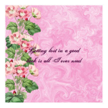 Cottcore roze Flowers Custom Poster