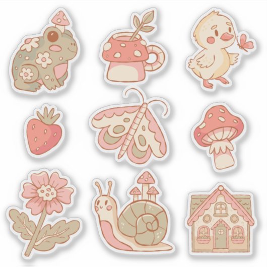 Cottcore Sticker (Voorkant)