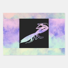 Cotten Candy Clouds Praying Mantis Inpakpapier Vel