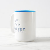 Cottey College Tweekleurige Koffiemok (Voorkant links)