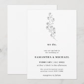 Cotton Boho White Clear Botanical we doen het Kaart (Voorkant / Achterkant)