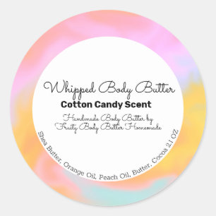 Cotton Candy Body Spa of Bad Branding Verpakking Ronde Sticker