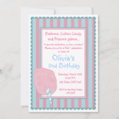 Cotton Candy Circus Invitation d'anniversaire (Devant)
