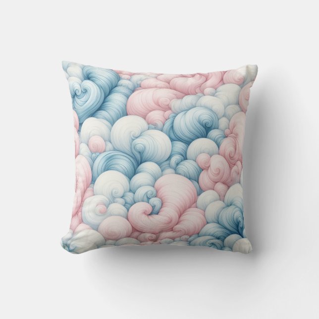 Cotton Candy Clouds Kussen (Voorkant)