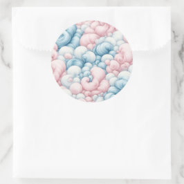 Cotton Candy Clouds Ronde Sticker