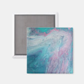 Cotton Candy Dreams Fluid Art Magnet (Recto/Verso)