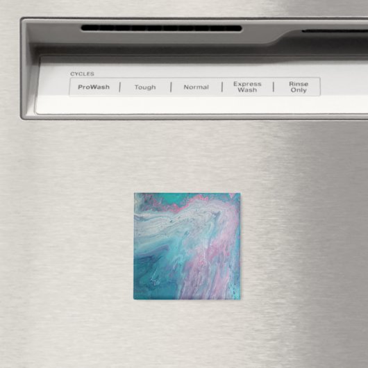 Cotton Candy Dreams Fluid Art Magnet (In Situ (Lave-vaisselle))