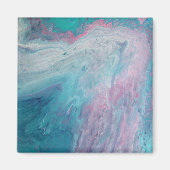 Cotton Candy Dreams Fluid Art Magnet (Devant)