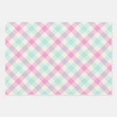 Cotton Candy Gingham Inpakpapier Vel (Voorkant)