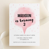 Cotton Candy Invitation de fête d'anniversaire
