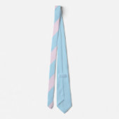 Cotton Candy Pink and Blue Striped Men's Tie Stropdas (Achterkant)