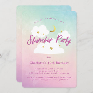 Cotton Candy Sky Stwood Party Invitation
