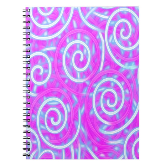Cotton Candy Swirl Notebook – Pastel Aesthetic Notitieboek (Voorkant)