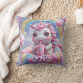 Cotton Candy Unicorn Coussin - Nom modifiable (Couverture)