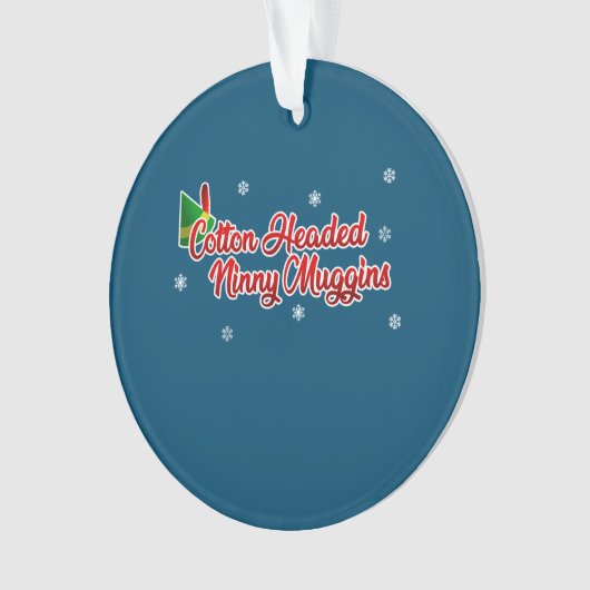 Cotton Headed Ninny Muggins Funny Elf Kerstmis Ornament (voorkant)