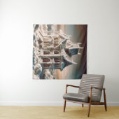 Cotton House met elegante architectuur Wandkleed (In Situ (horizontaal))