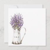 Cotton Lavender Wedding Kaart (Achterkant)