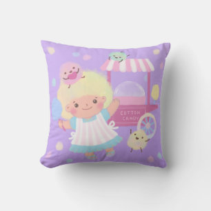 Cotton Snoep Girl met Sweet Fluffy Monsters Kussen