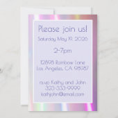 Cotton Snoep Neon Design Afbeelding Invitation Kaart (Achterkant)