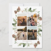 Cotton Winter Greenery 4 Photo Carte de vacances (Devant)