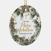 Cotton Wreator Baptism Ornament God Bless (Rechts)