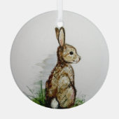 Cottontail van Hevener Glas Ornament (Achterkant)