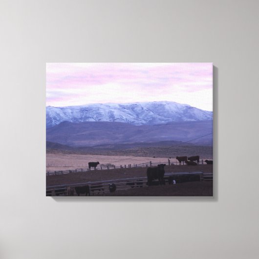 Cottonwood Mountain Sunset Canvas Afdruk (Voorkant)