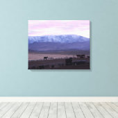 Cottonwood Mountain Sunset Canvas Afdruk (Insitu (Houten vloer))