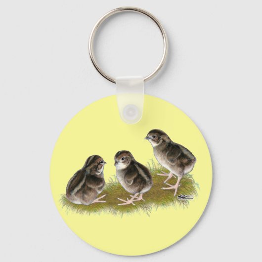 Coturnix Quail Chicken Sleutelhanger (Voorkant)
