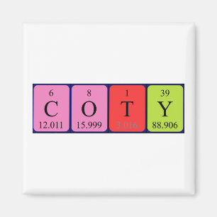 Coty periodieke table name magnet magneet