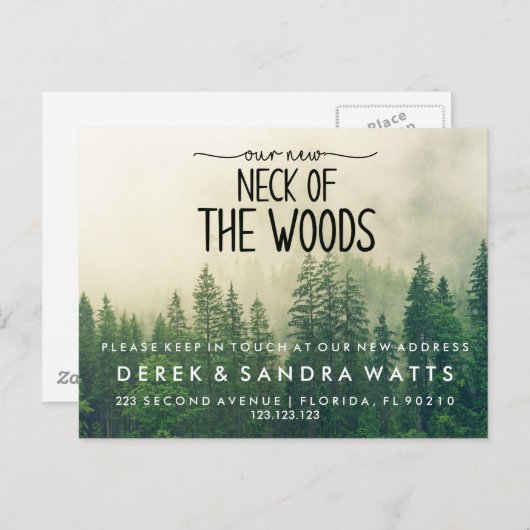 Cou des bois | Moderne Faire-part mobile (Devant / Derrière)