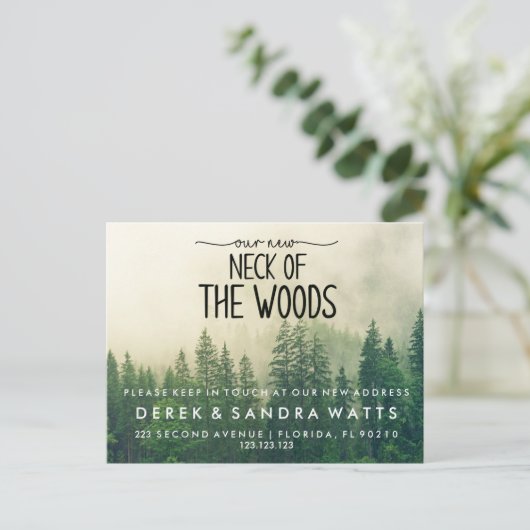 Cou des bois | Moderne Faire-part mobile (Debout devant)