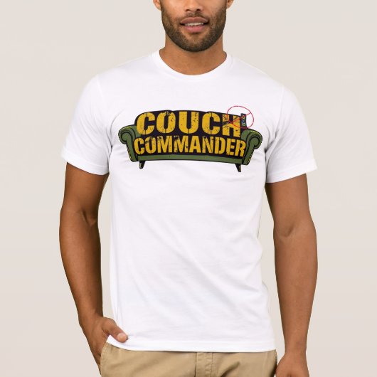 Couch Commander – Grappig Lazy Dad T-shirt (Voorkant)